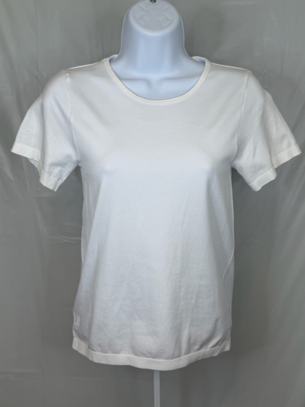 Puma Athletic Stretch Performance Tee White Black Logo Size Large